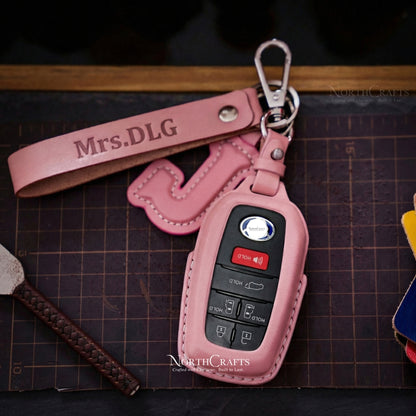 Leather Key Fob Cover for Toyota Camry, Highlander, Avalon, Crown, Land Cruiser Prado & Corolla – Personalized Handmade – NorthCrafts | NorthCrafts