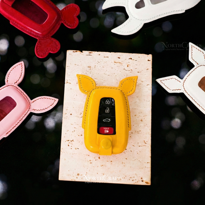 Leather Key Fob Cover for Toyota RAV4, Camry, Corolla, Avalon, C-HR, Prius, GT86 & Highlander (2020–2021) – Personalized Handmade – NorthCrafts | NorthCrafts