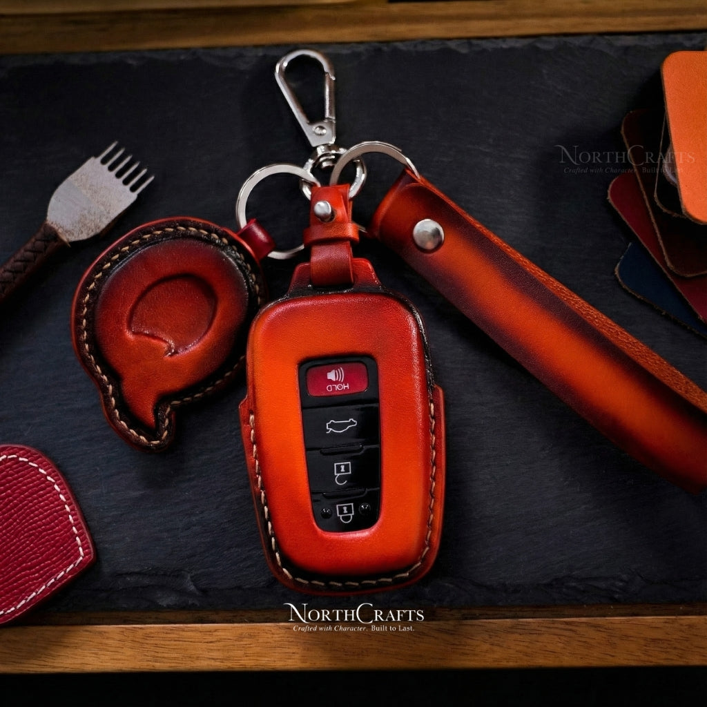 Leather Key Cover for Toyota RAV4 Handcrafted Premium | NorthCrafts