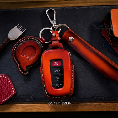 Leather Key Cover for Toyota RAV4 Handcrafted Premium | NorthCrafts