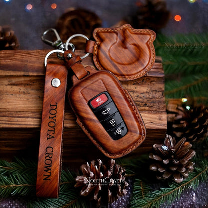 Leather Key Cover for Toyota RAV4 Handcrafted Premium | NorthCrafts