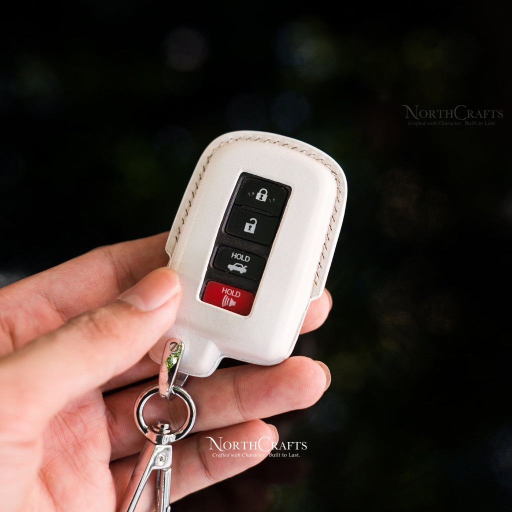 Leather Key Fob Cover for Toyota Sequoia, 4Runner, Tacoma, Tundra, RAV4, Camry, Avalon & Corolla – Personalized Handmade – NorthCrafts | NorthCrafts