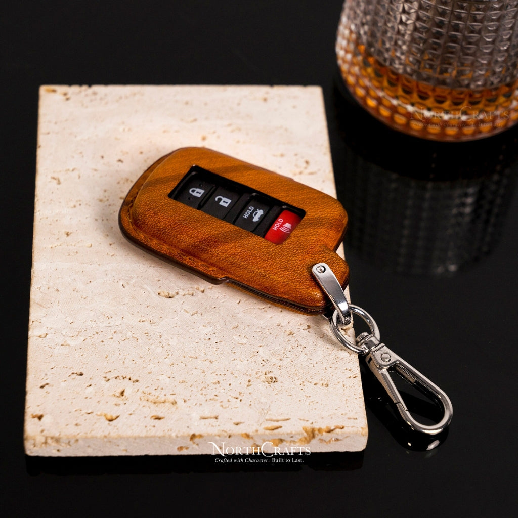 Leather Key Fob Cover for Toyota Sequoia, 4Runner, Tacoma, Tundra, RAV4, Camry, Avalon & Corolla – Personalized Handmade – NorthCrafts | NorthCrafts