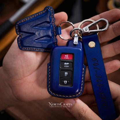 Leather Key Fob Cover for Toyota Sequoia, 4Runner, Tacoma, Tundra, RAV4, Camry, Avalon & Corolla – Personalized Handmade – NorthCrafts | NorthCrafts