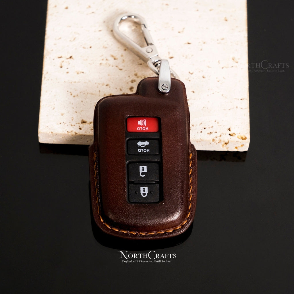 Leather Key Fob Cover for Toyota Sequoia, 4Runner, Tacoma, Tundra, RAV4, Camry, Avalon & Corolla – Personalized Handmade – NorthCrafts | NorthCrafts