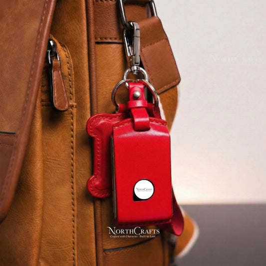 Leather Key Fob Cover with Strap & Initial Charm for Volvo XC90, XC60, XC40 & S60 – Personalized Handmade – NorthCrafts | NorthCrafts