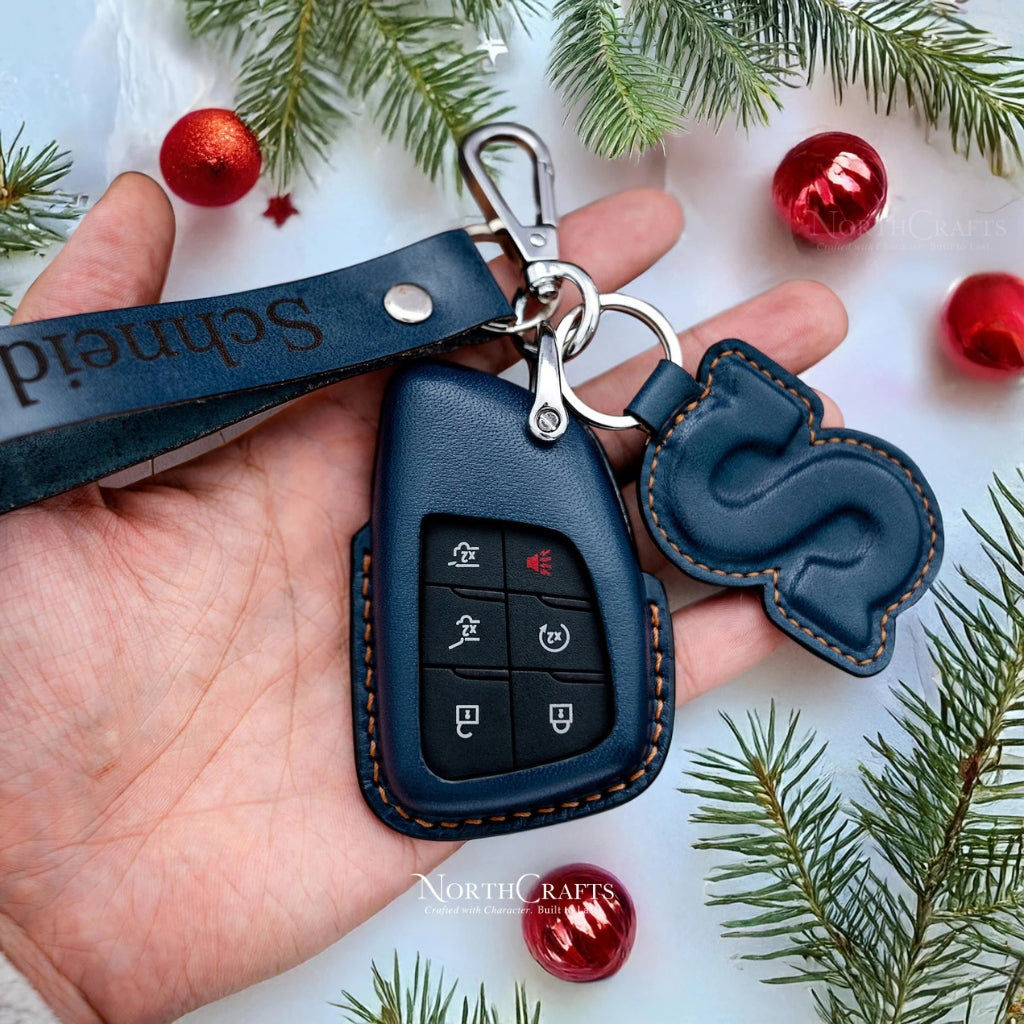 Leather Key Fob Cover for GMC Yukon & Chevrolet Suburban Tahoe | NorthCrafts