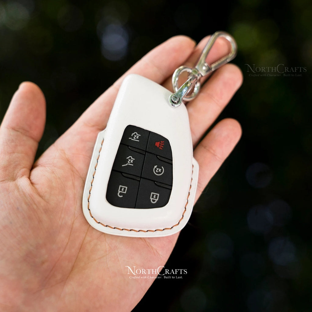 Leather Key Fob Cover for GMC Yukon & Chevrolet Suburban Tahoe | NorthCrafts