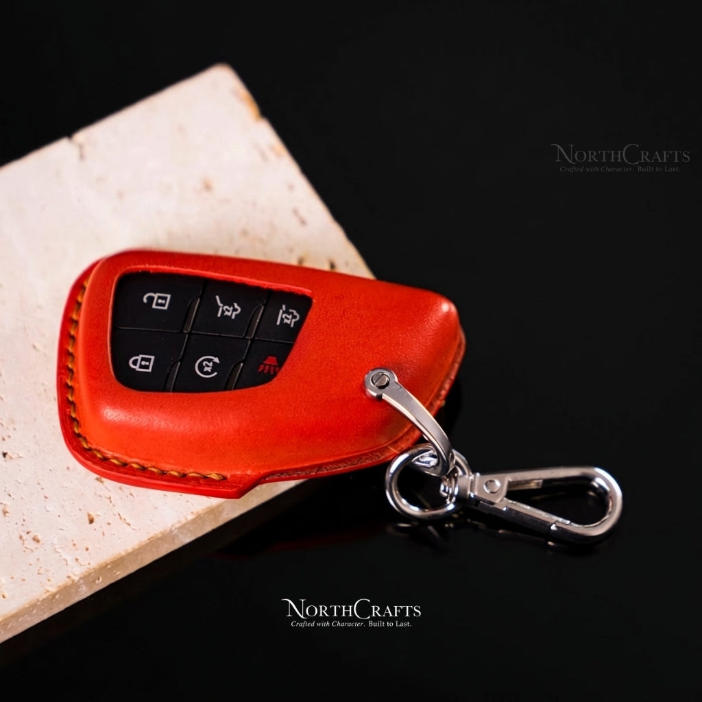 Leather Key Fob Cover for GMC Yukon & Chevrolet Suburban Tahoe | NorthCrafts