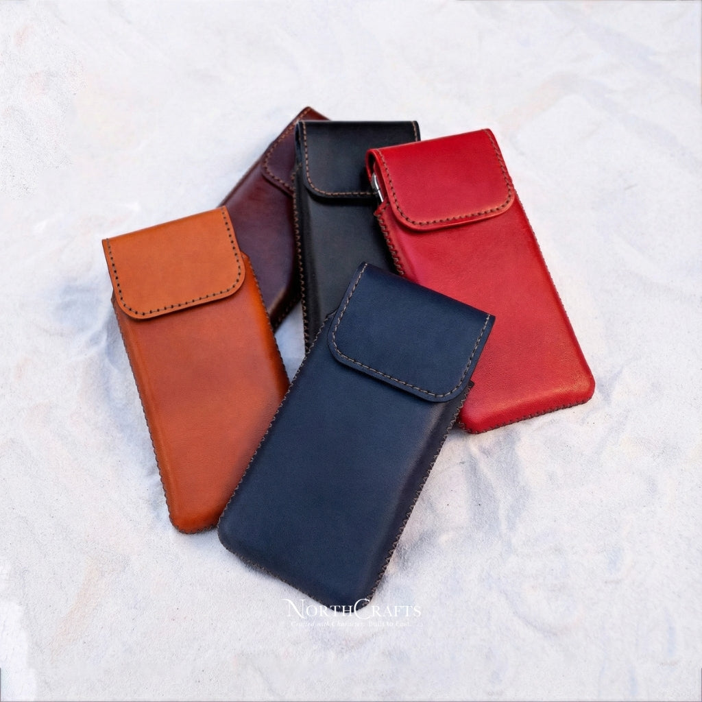 Leather Phone Pouch with Belt Loop for Samsung Galaxy Z, S, A & M Series – Personalized Handmade – NorthCrafts | NorthCrafts