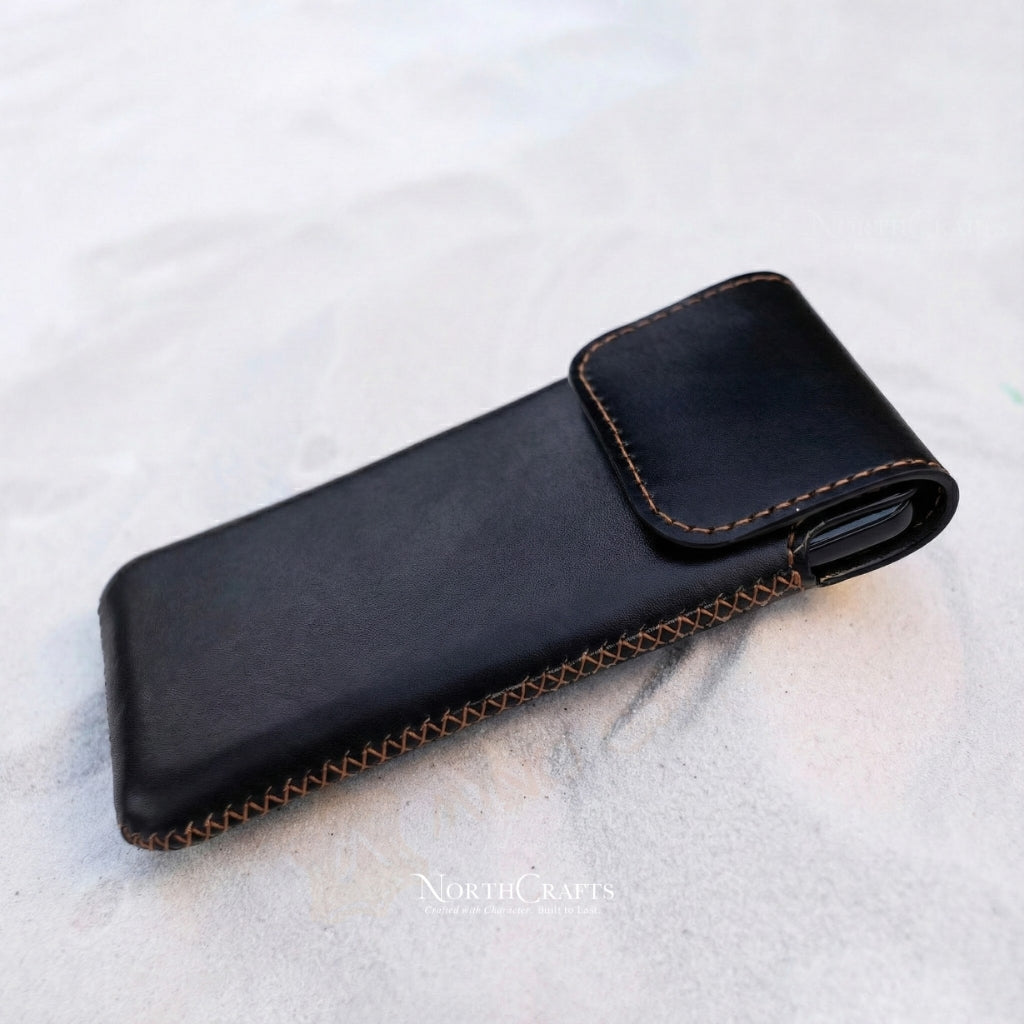 Leather Phone Pouch with Belt Loop for Samsung Galaxy Z, S, A & M Series – Personalized Handmade – NorthCrafts | NorthCrafts