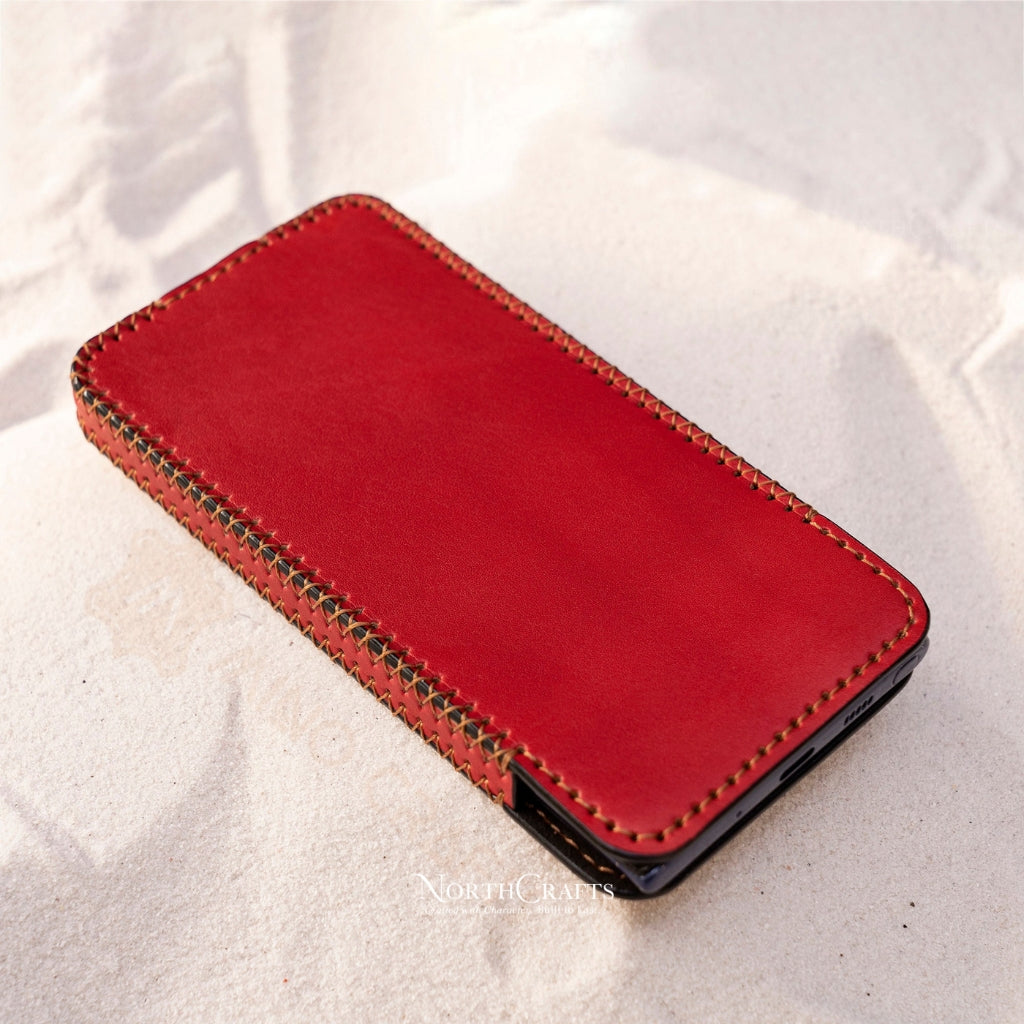 Leather Phone Sleeve Case for iPhone 17 Series, iPhone 16 Series & iPhone 15 Series – Personalized Handmade – NorthCrafts | NorthCrafts