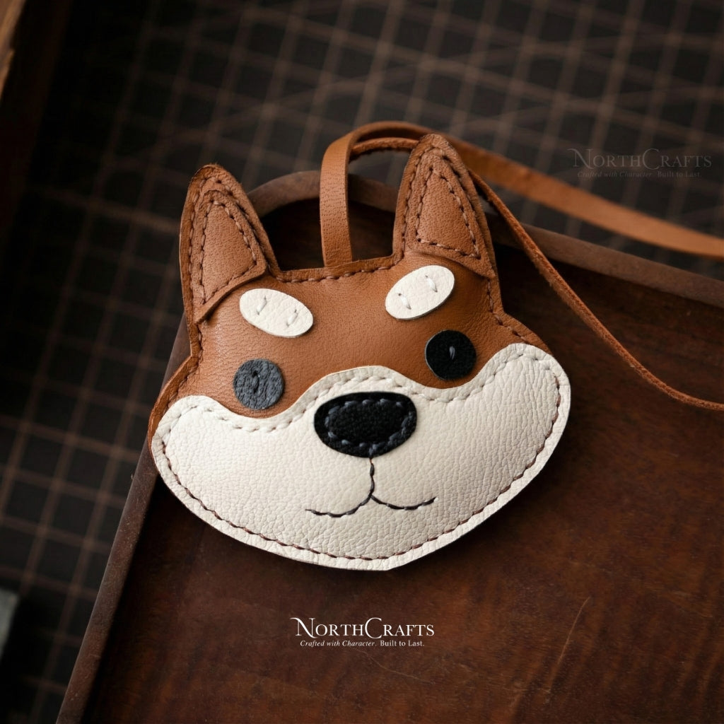 Leather Shiba Inu Bag Charm for Women – Personalized Handmade – NorthCrafts | NorthCrafts