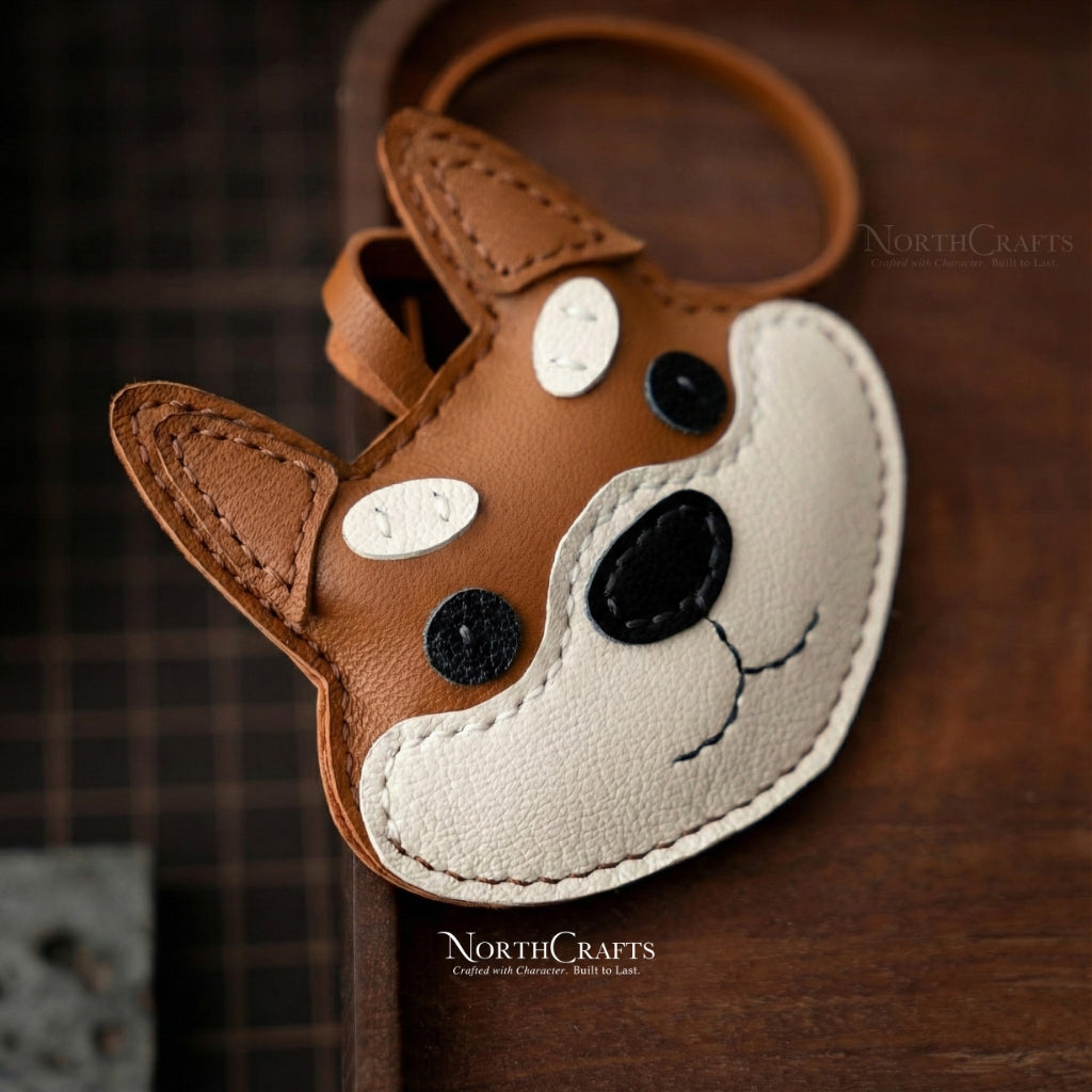 Leather Shiba Inu Bag Charm for Women – Personalized Handmade – NorthCrafts | NorthCrafts
