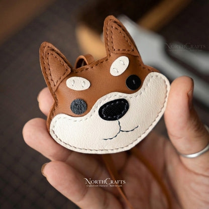 Leather Shiba Inu Bag Charm for Women – Personalized Handmade – NorthCrafts | NorthCrafts