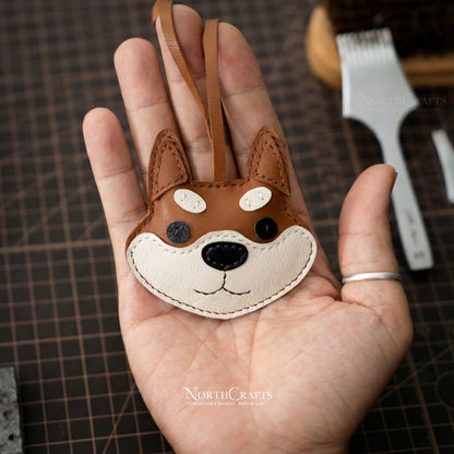 Leather Shiba Inu Bag Charm for Women – Personalized Handmade – NorthCrafts | NorthCrafts