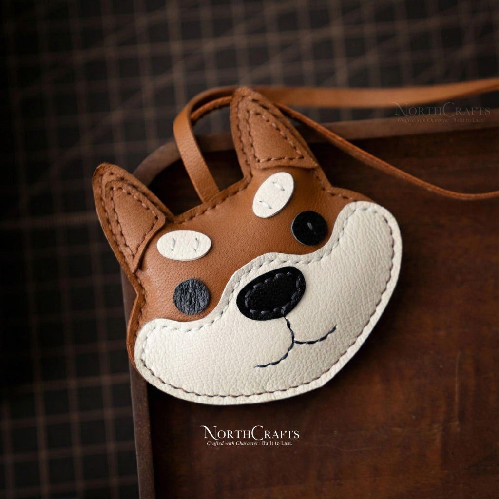 Leather Shiba Inu Bag Charm for Women – Personalized Handmade – NorthCrafts | NorthCrafts