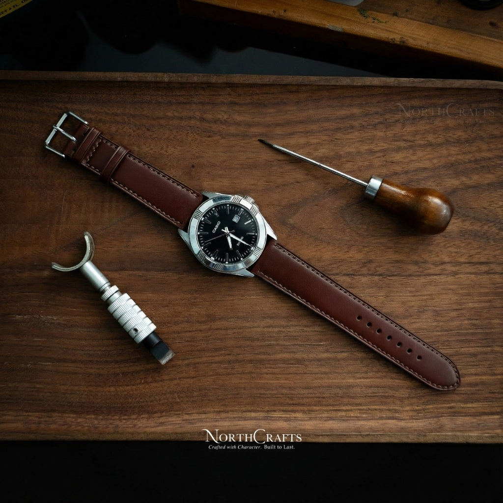 Leather Watch Strap for Men – Personalized Handmade – NorthCrafts | NorthCrafts
