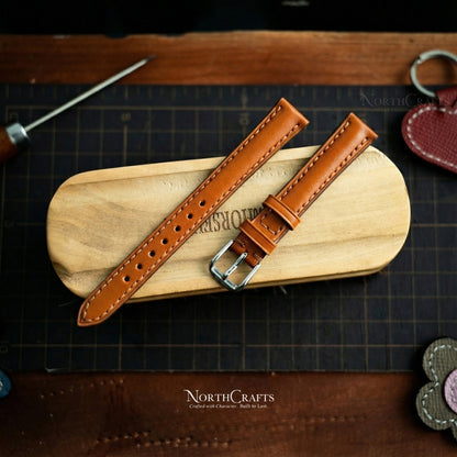 Leather Watch Strap for Women (8mm–14mm) – Personalized Handmade – NorthCrafts | NorthCrafts