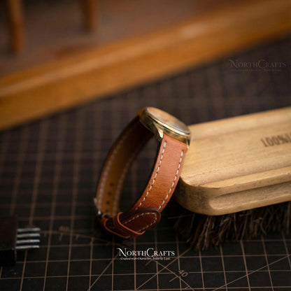 Leather Watch Strap for Women (8mm–14mm) – Personalized Handmade – NorthCrafts | NorthCrafts