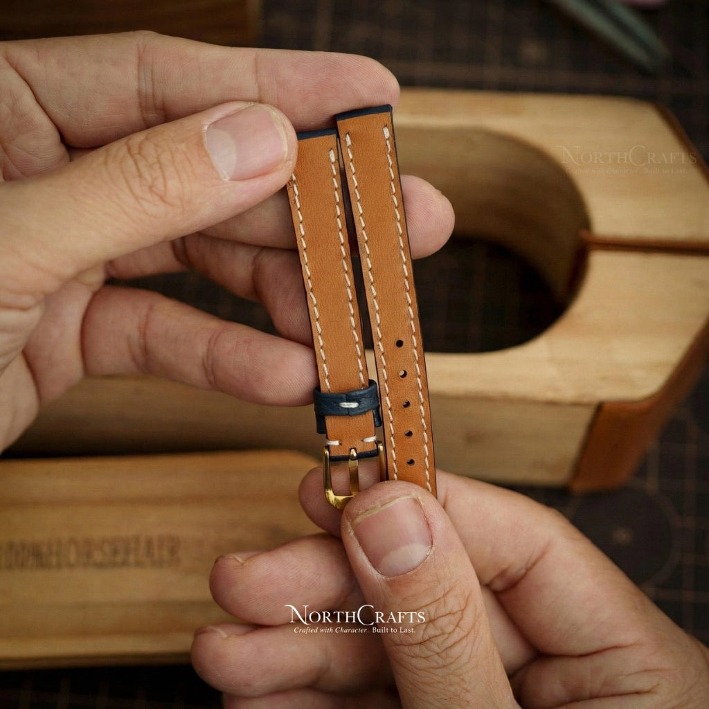 Leather Watch Strap for Women (8mm–14mm) – Personalized Handmade – NorthCrafts | NorthCrafts