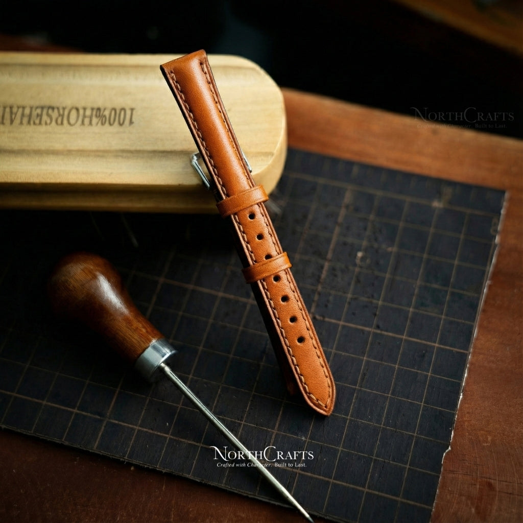 Leather Watch Strap for Women (8mm–14mm) – Personalized Handmade – NorthCrafts | NorthCrafts