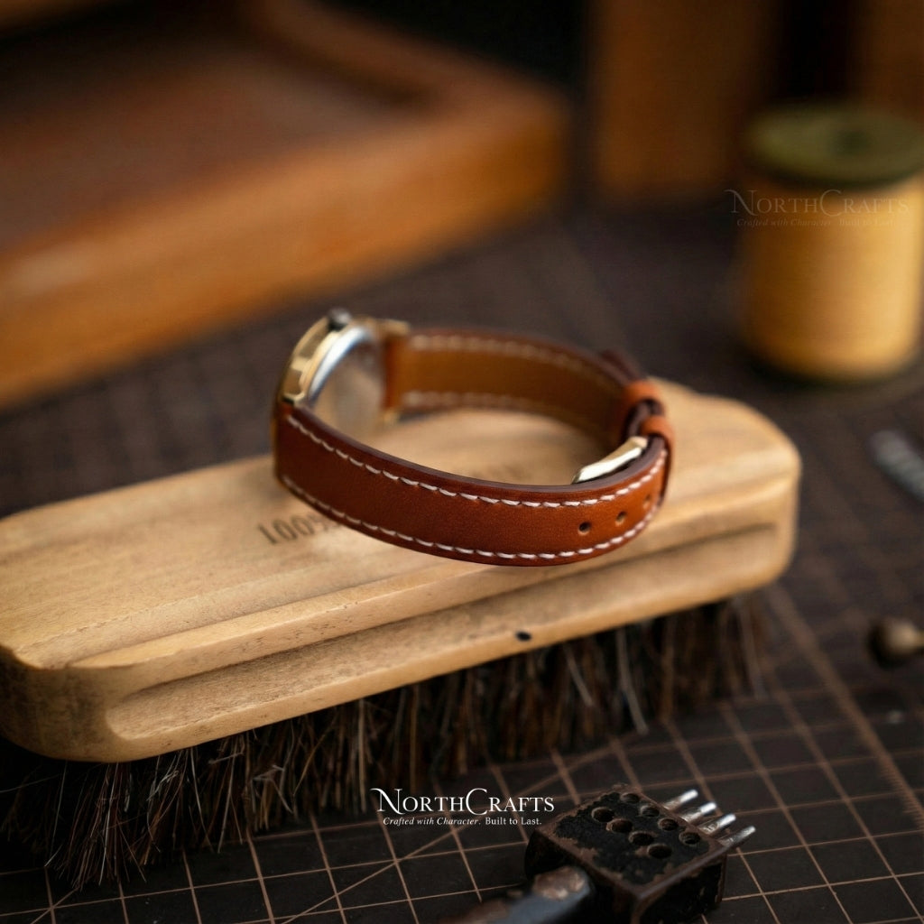 Leather Watch Strap for Women (8mm–14mm) – Personalized Handmade – NorthCrafts | NorthCrafts