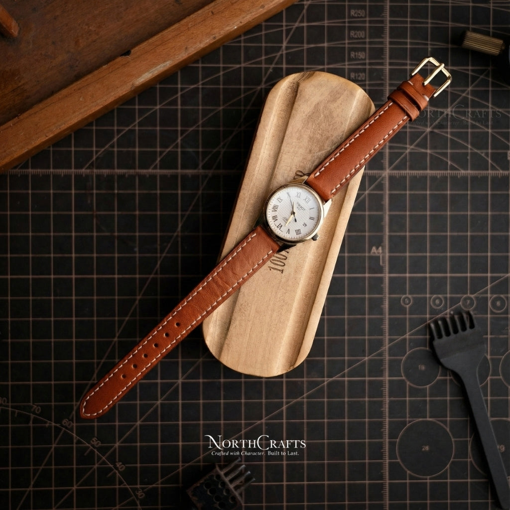 Leather Watch Strap for Women (8mm–14mm) – Personalized Handmade – NorthCrafts | NorthCrafts