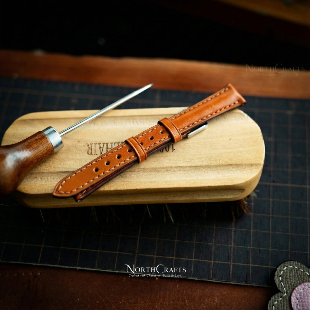 Leather Watch Strap for Women (8mm–14mm) – Personalized Handmade – NorthCrafts | NorthCrafts