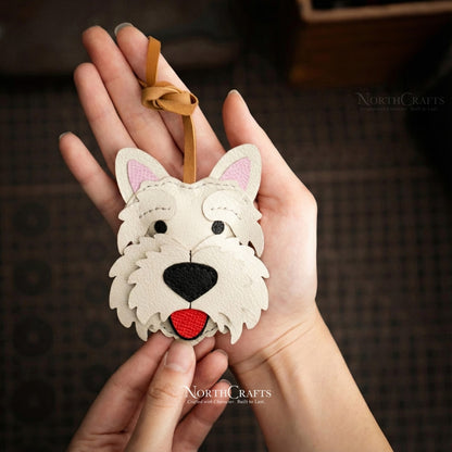 Leather West Highland White Terrier (Westie) Bag Charm – Personalized Handmade – NorthCrafts | NorthCrafts