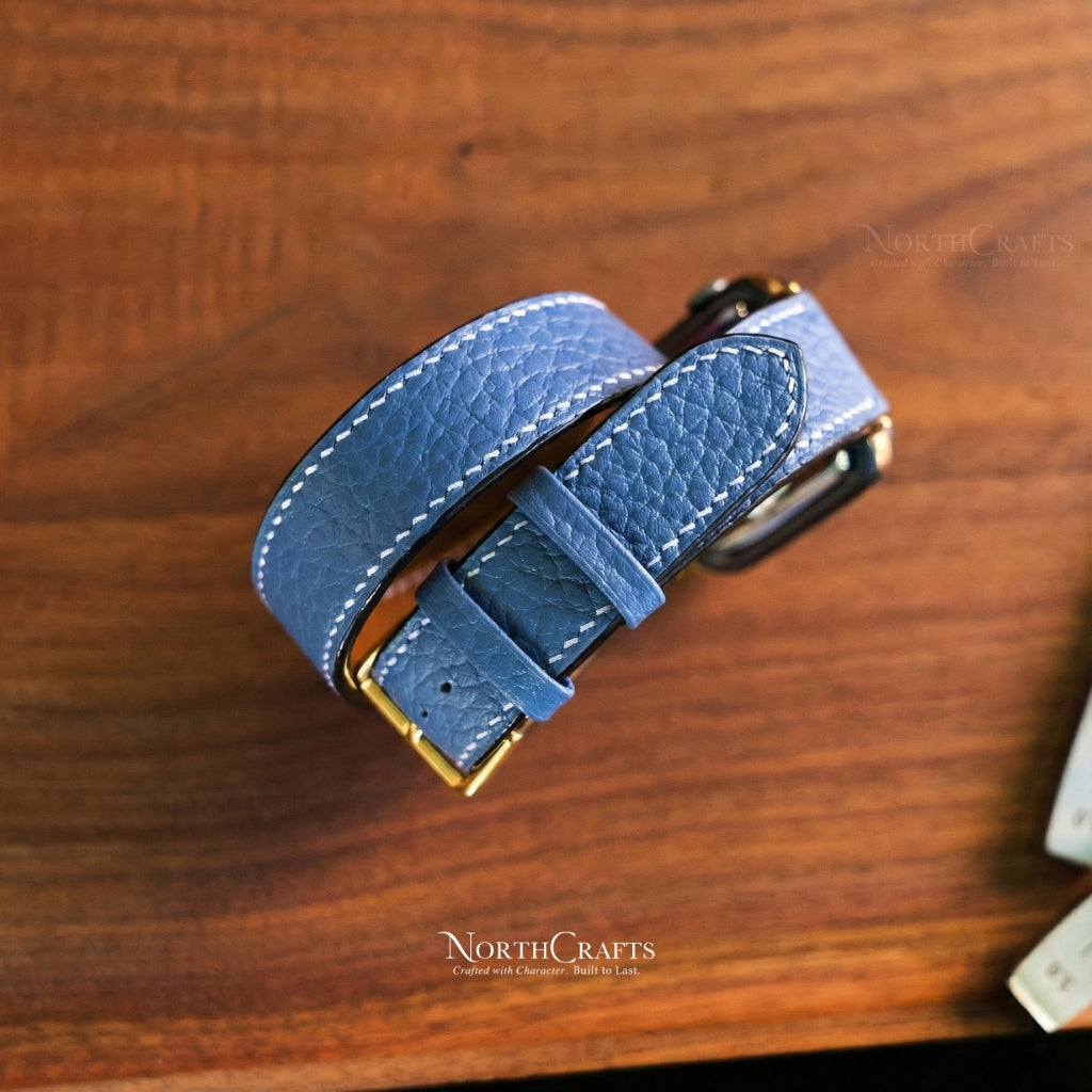 Mallow Leather iWatch Band (38mm–49mm) for Apple Watch Series SE2, 11, 10, 9, 8 & 7 – Personalized Handmade – NorthCrafts | NorthCrafts