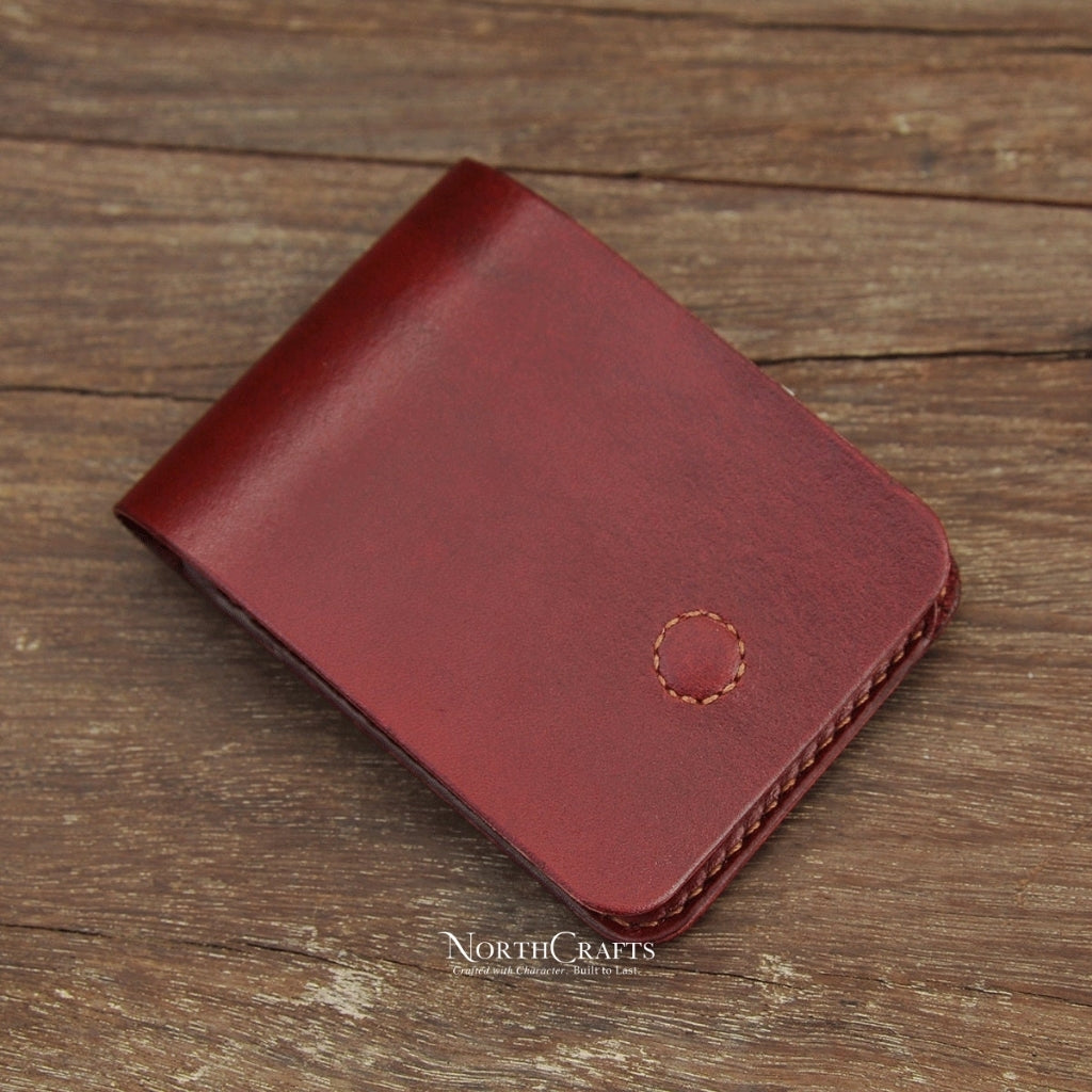 Minimal Leather Front Pocket Wallet for Men – Personalized Handmade – NorthCrafts