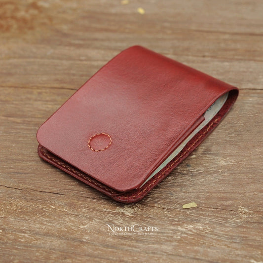 Minimal Leather Front Pocket Wallet for Men – Personalized Handmade – NorthCrafts