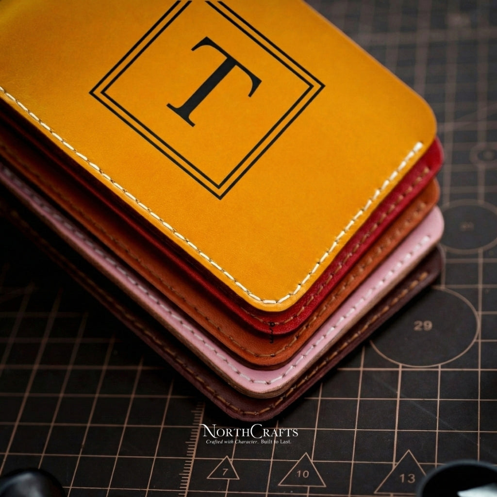Minimal Leather Front Pocket Wallet for Men – Personalized Handmade – NorthCrafts | NorthCrafts