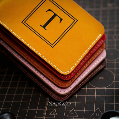 Minimal Leather Front Pocket Wallet for Men – Personalized Handmade – NorthCrafts | NorthCrafts