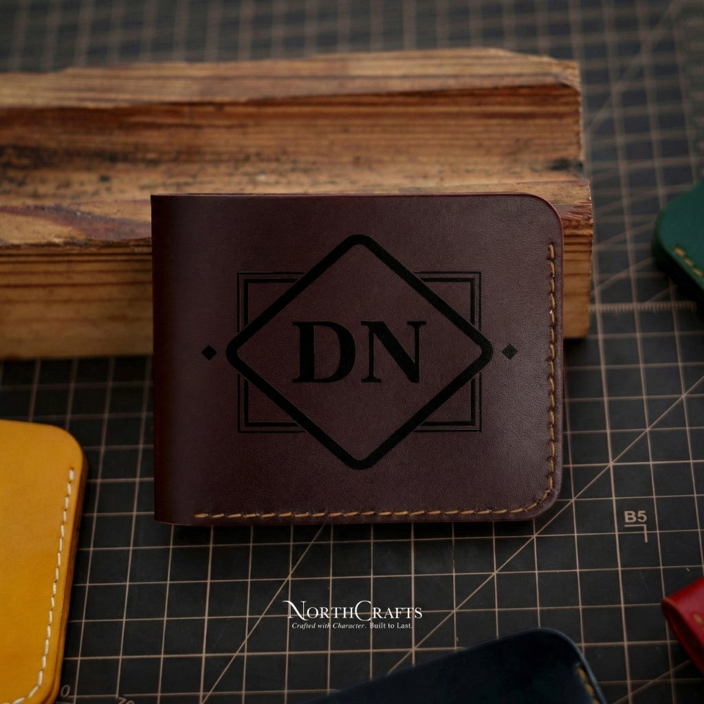 Minimal Leather Front Pocket Wallet for Women – Personalized Handmade – NorthCrafts | NorthCrafts