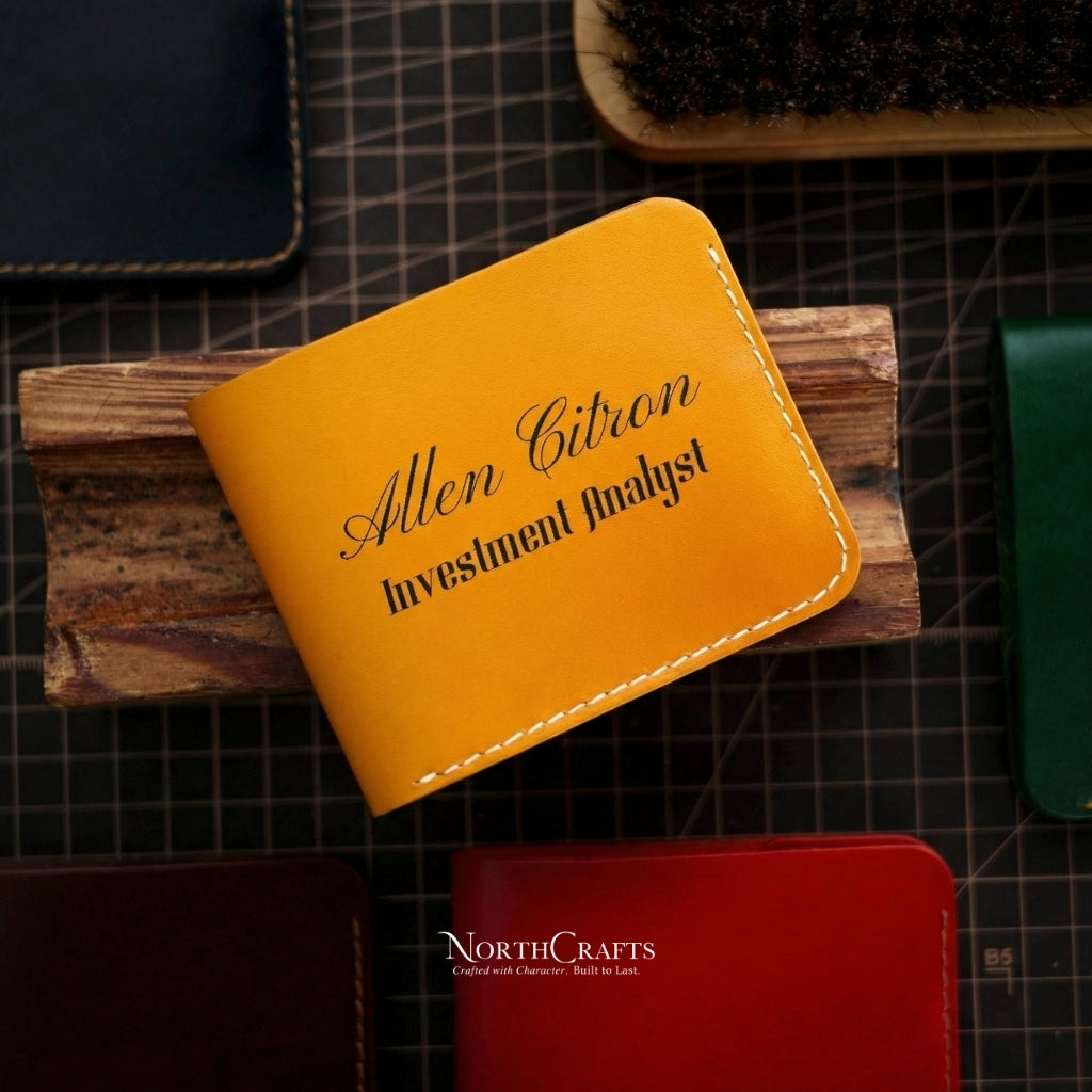 Minimal Leather Front Pocket Wallet for Women – Personalized Handmade – NorthCrafts | NorthCrafts
