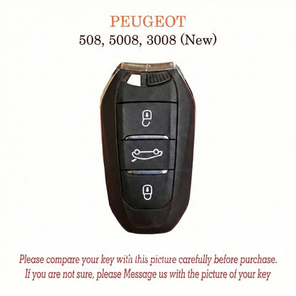 Brown Leather Key Case for Peugeot – Personalized Handmade – NorthCrafts | NorthCrafts