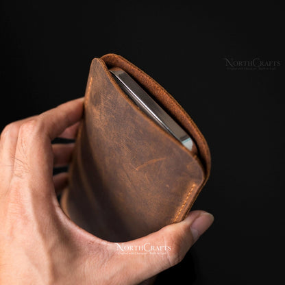 Leather Phone Sleeve for Samsung Galaxy Z Fold Series, Z Flip Series & S22 Ultra – Personalized Handmade – NorthCrafts | NorthCrafts
