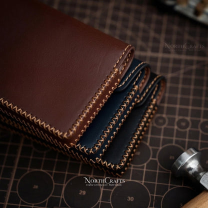 Brown Leather Dual Phone Case with Belt Loop for Samsung Galaxy Z, S, A & M Series (Plus Models) – Personalized Handmade – NorthCrafts | NorthCrafts