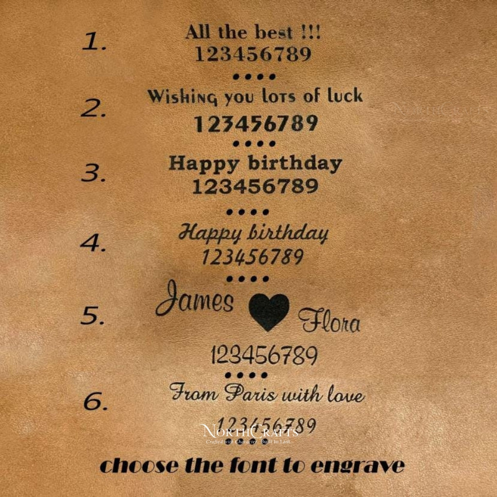 Personalized Handcrafted Leather Initial Charm Keychain – NorthCrafts