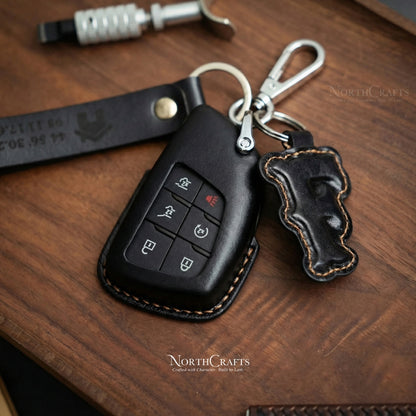 Leather Key Case for Yukon, Suburban & Tahoe – Personalized Handmade – NorthCrafts | NorthCrafts