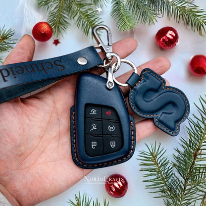 Leather Key Case for Yukon, Suburban & Tahoe – Personalized Handmade – NorthCrafts | NorthCrafts