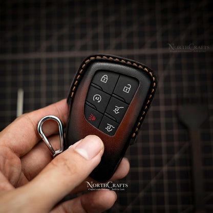 Leather Key Case for Yukon, Suburban & Tahoe – Personalized Handmade – NorthCrafts | NorthCrafts