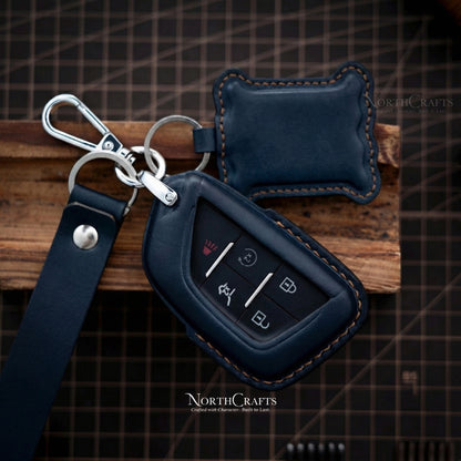 Leather Key Fob Cover for Escalade, CT4, CT5, CT6, CTS, XTS, XT4, XT5, XT6 & ATS – Personalized Handmade – NorthCrafts | NorthCrafts