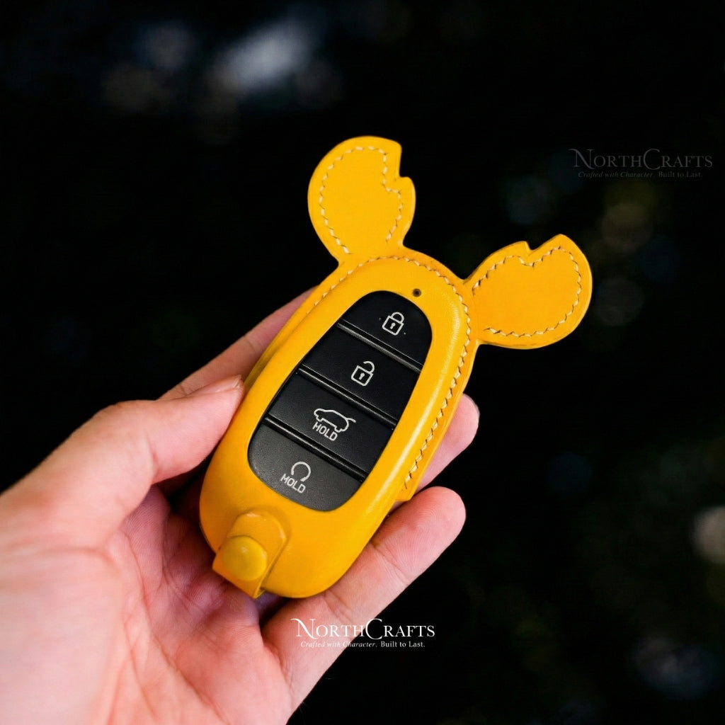 Personalized Handcrafted Leather Key Fob Cover Compatible with 2022 Tucson, Sonata, Nexo & Santa Fe – NorthCrafts