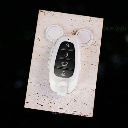 Leather Key Fob Cover for 2022 Tucson, Sonata, Nexo & Santa Fe – Personalized Handmade – NorthCrafts | NorthCrafts