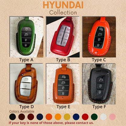Leather Key Fob Cover for 2022 Tucson, Sonata, Nexo & Santa Fe – Personalized Handmade – NorthCrafts | NorthCrafts