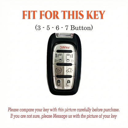 Leather Key Fob Cover for Chrysler Voyager & Pacifica – Personalized Handmade – NorthCrafts | NorthCrafts