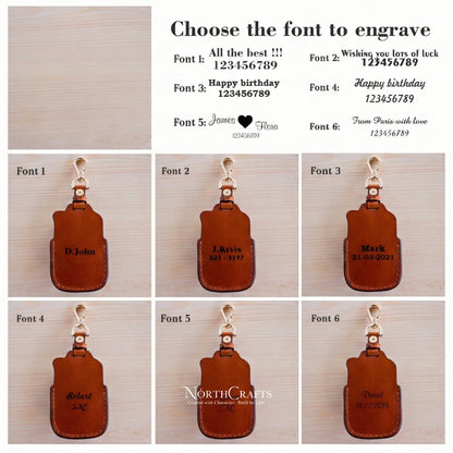 Leather Key Fob Cover for Chrysler Voyager & Pacifica – Personalized Handmade – NorthCrafts | NorthCrafts